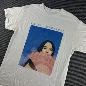 Kacey Musgraves Graphic Tour T-Shirt White Cotton Short Sleeve Womens Medium